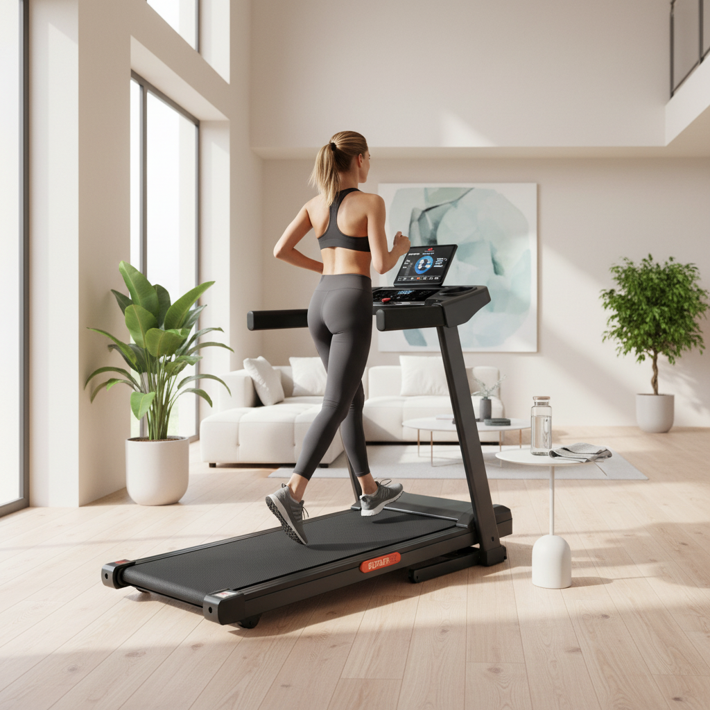 ROBORE SF10 Treadmill with 12% Incline, Maximum Load 136KG, Electric Treadmill 12KM/H, Foldable Treadmill for home with 3.0 HP