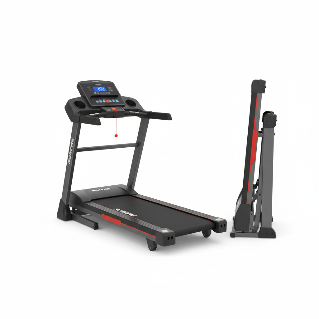 ROBORE SF10 Treadmill with 12% Incline, Maximum Load 136KG, Electric Treadmill 12KM/H, Foldable Treadmill for home with 3.0 HP