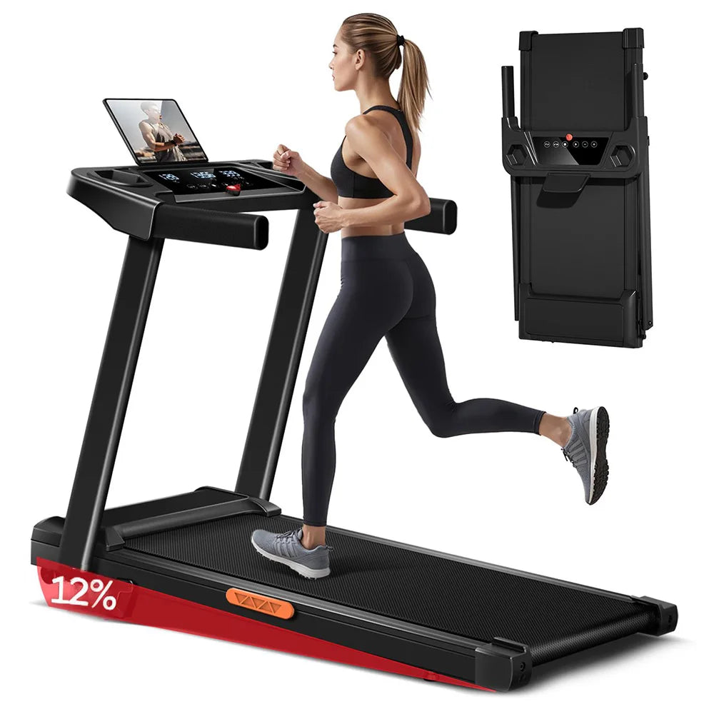 ROBORE SF10 Treadmill with 12% Incline, Maximum Load 136KG, Electric Treadmill 12KM/H, Foldable Treadmill for home with 3.0 HP